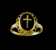 Ladies Clergy Ring, 10KT or 14KT Yellow or White Gold #33